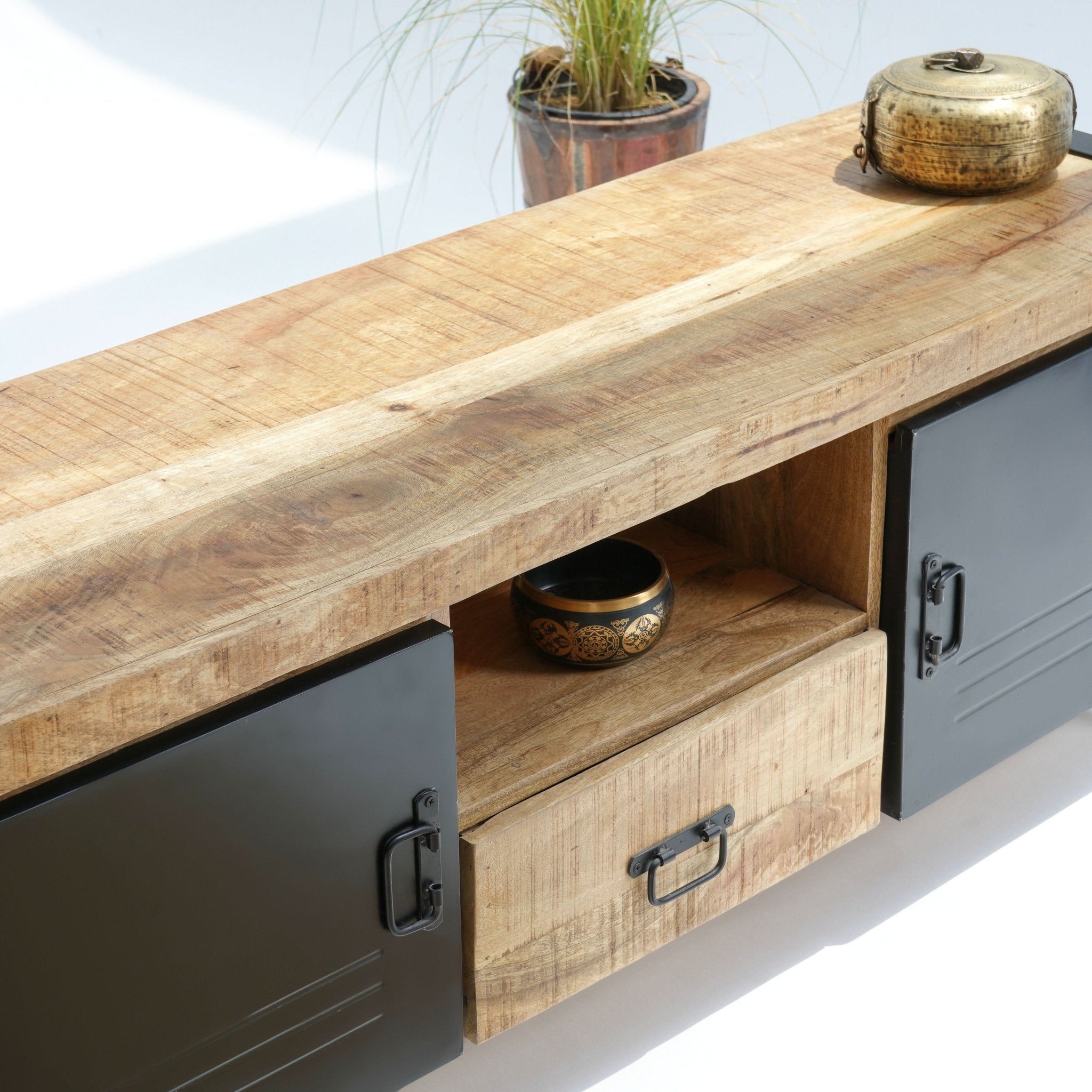 OSLO ONE DRAWER TWO DOOR TV STAND - Art and craft furniture