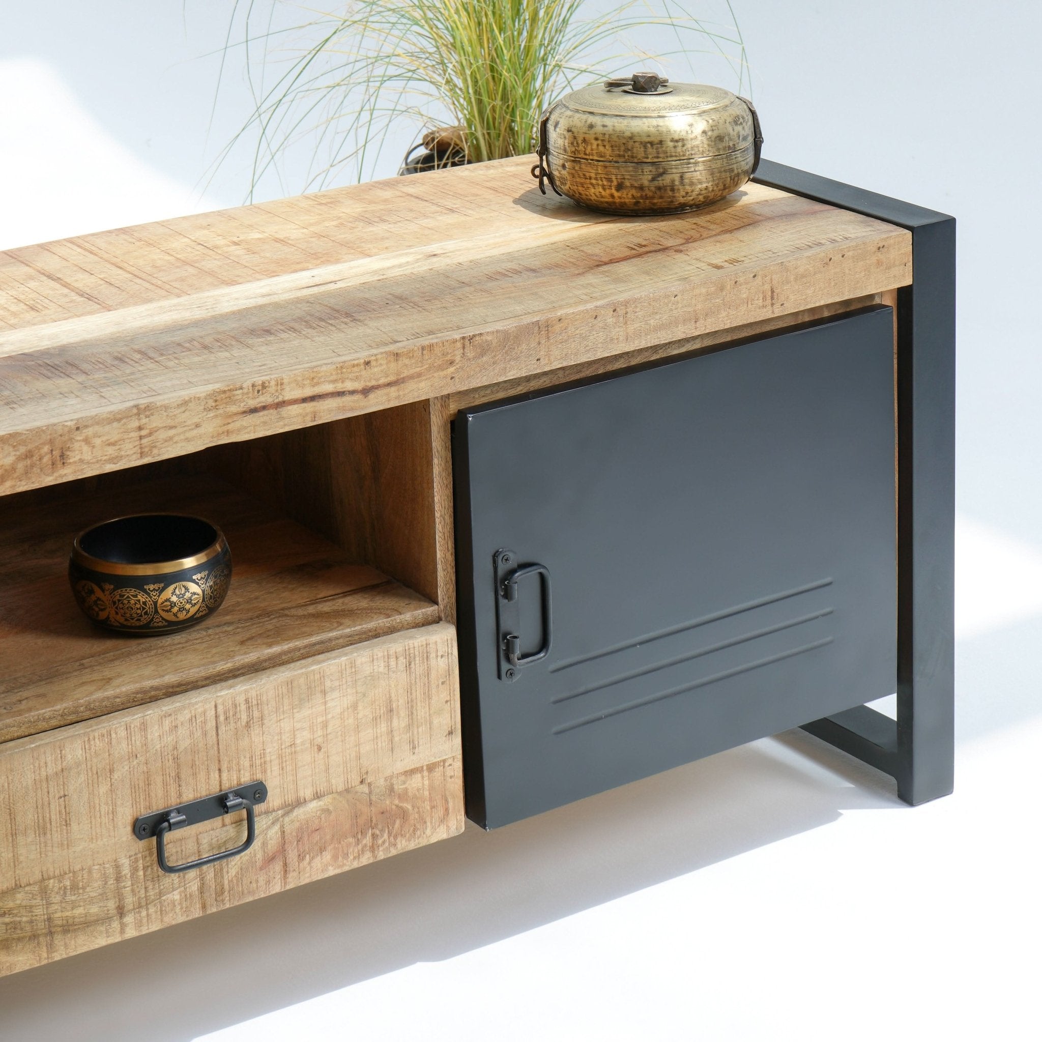OSLO ONE DRAWER TWO DOOR TV STAND - Art and craft furniture
