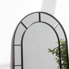 OSTRAVA BLACK METAL ROUND TOP MIRROR FRAME - Art and craft furniture