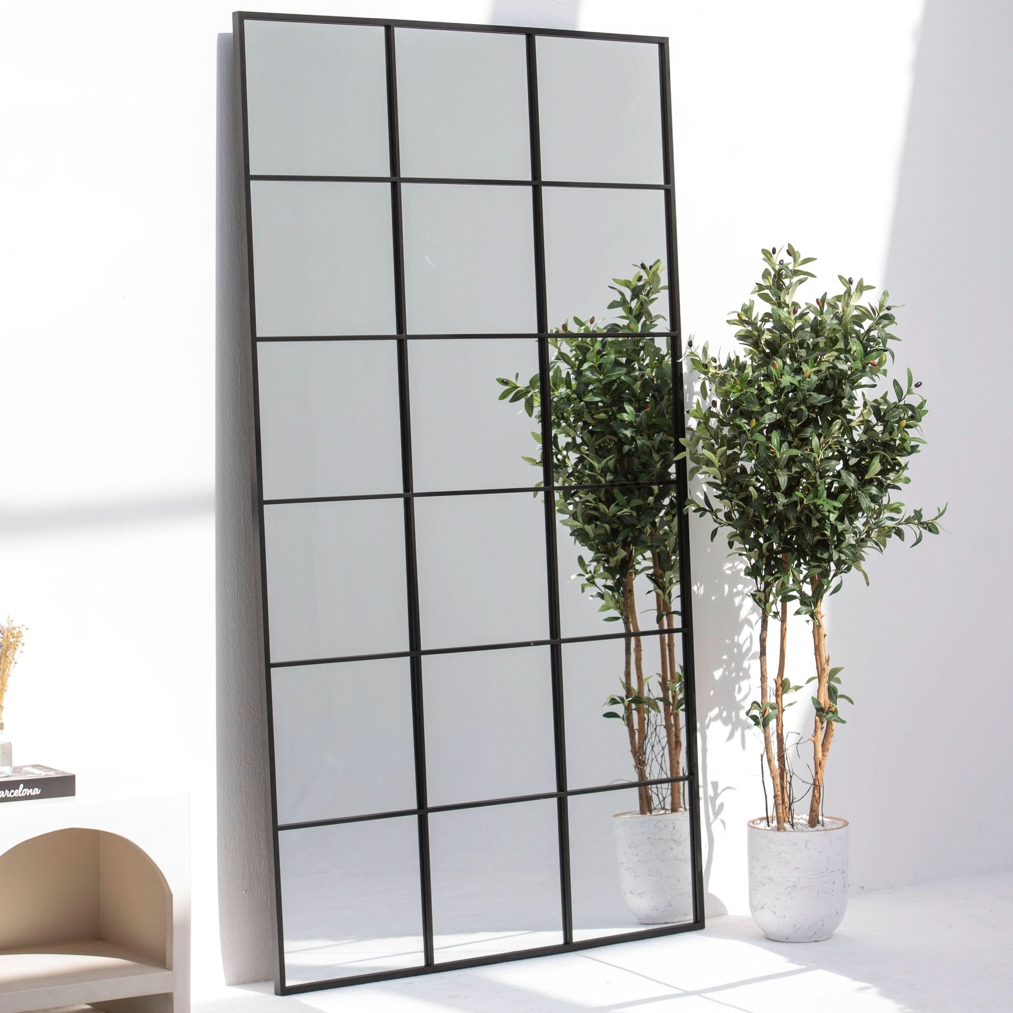 OSTRAVA RECTANGLE BLACK METAL MIRROR FRAME - Art and craft furniture