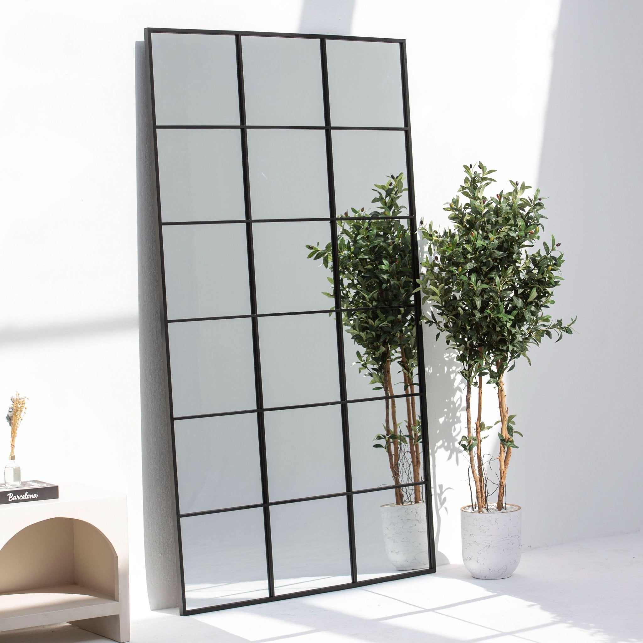 OSTRAVA RECTANGLE BLACK METAL MIRROR FRAME - Art and craft furniture