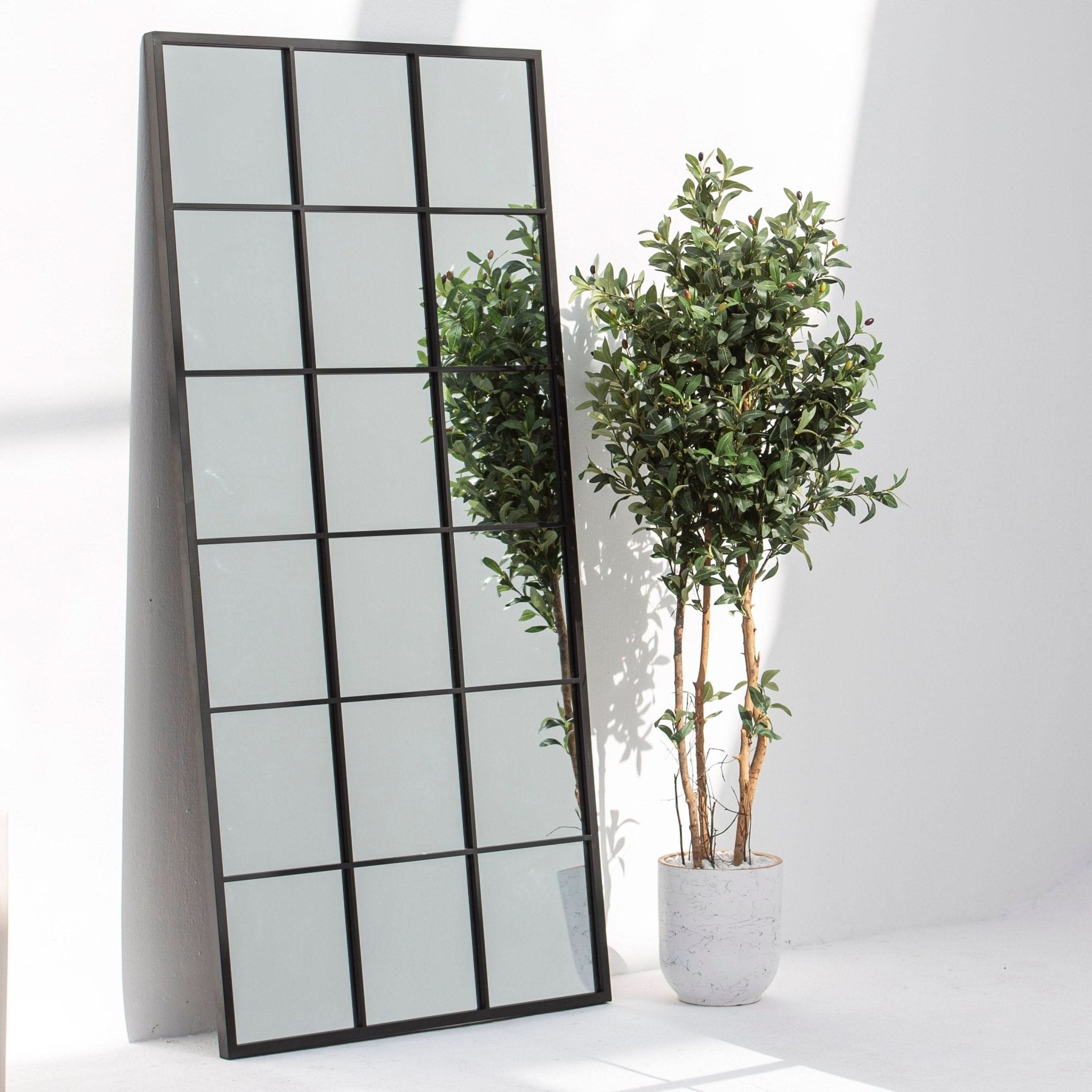 OSTRAVA RECTANGLE BLACK METAL MIRROR FRAME - Art and craft furniture