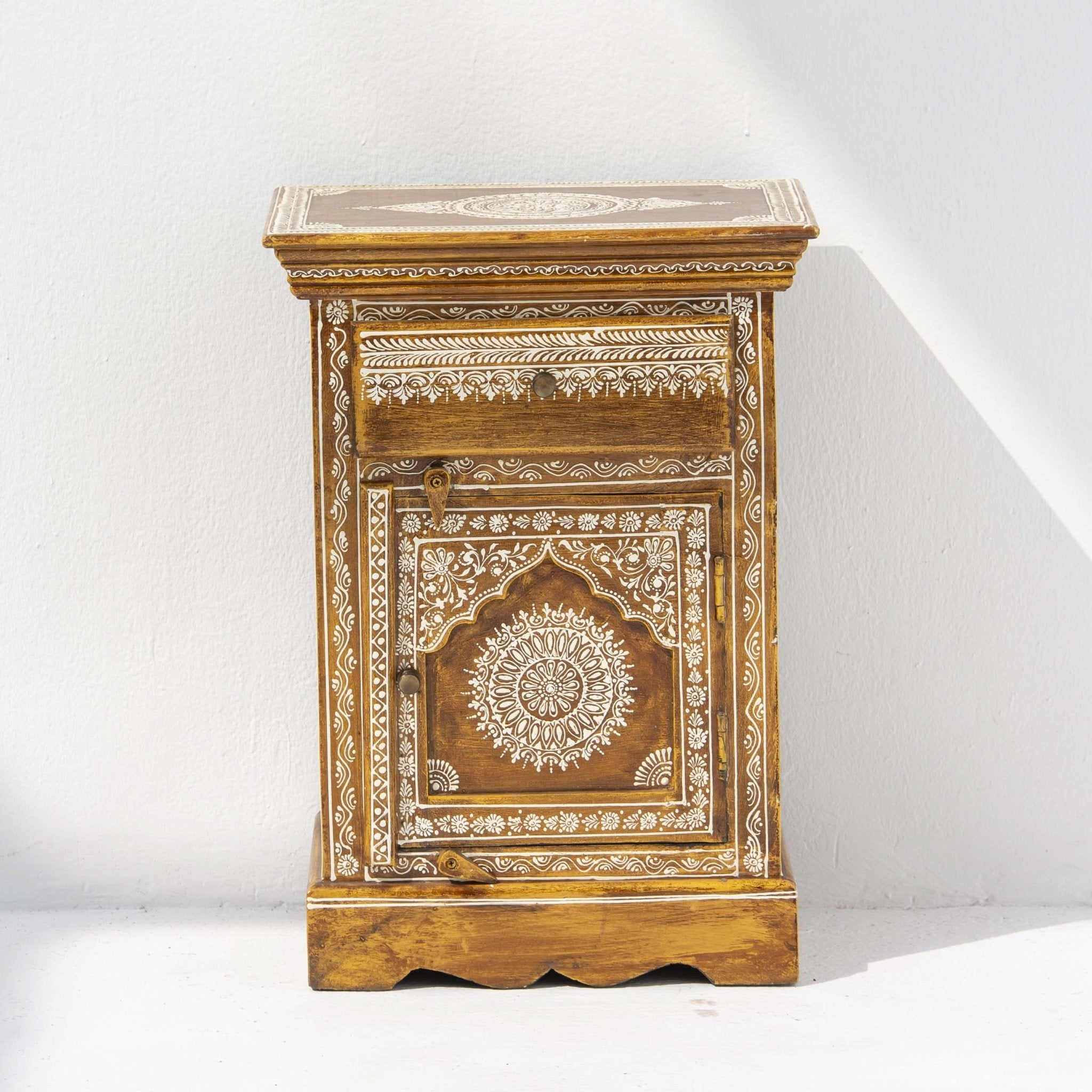 Painted Bed side table - Art and craft furniture