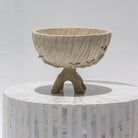 PEDESTAL OFF WHITE BOWL - Art and craft furniture