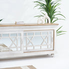 PORTO SLIDING GLASS DOOR TV STAND - Art and craft furniture
