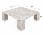 Premium Cremo Vein Marble Coffee Table - Art and craft furniture
