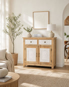 Pushkar Wood Carving Sideboard - Art and craft furniture