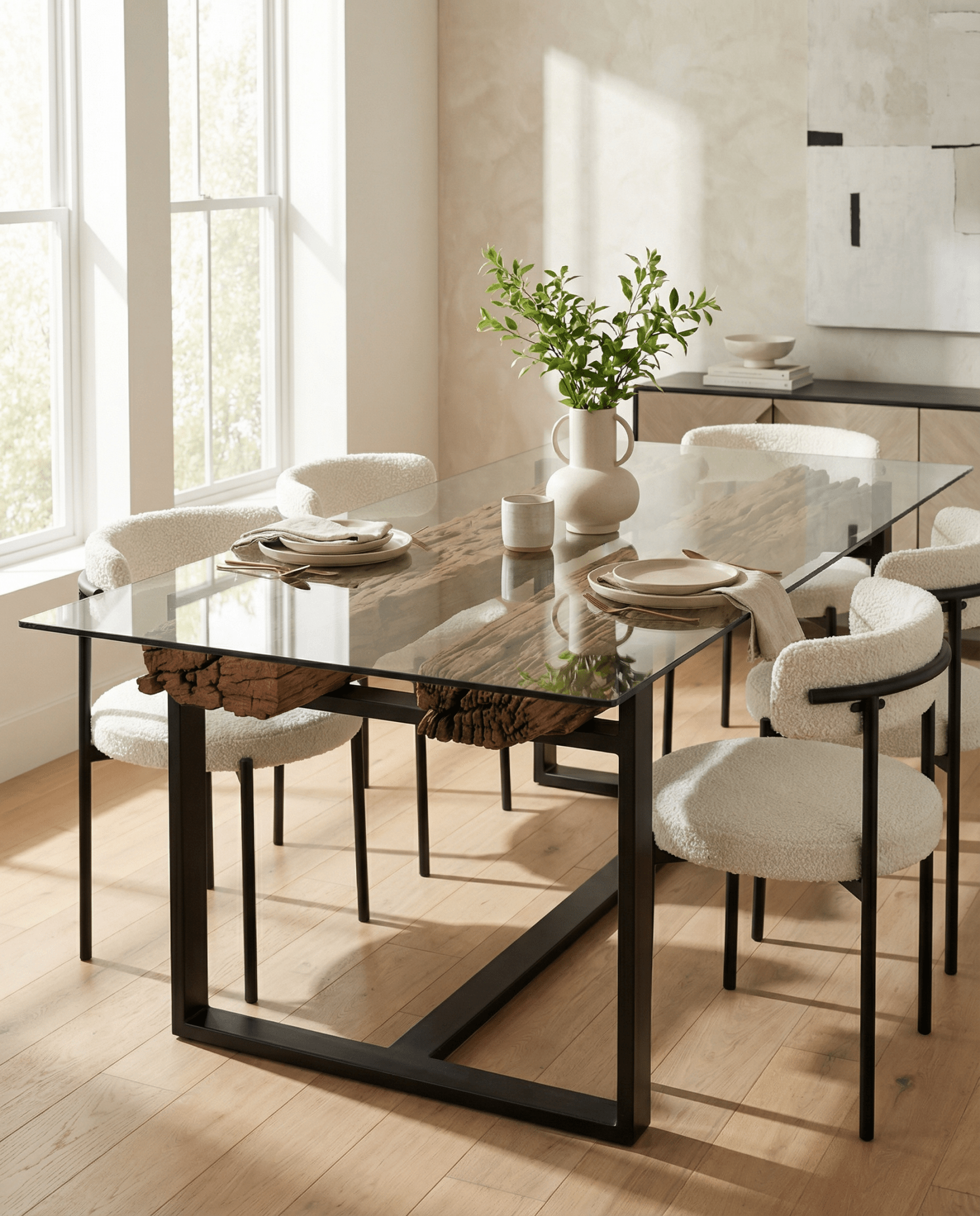 RAILWAY ANTIQUE LOG DINNING TABLE - Art and craft furniture