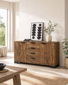 Railway Antique Wood Sideboard - Art and craft furniture