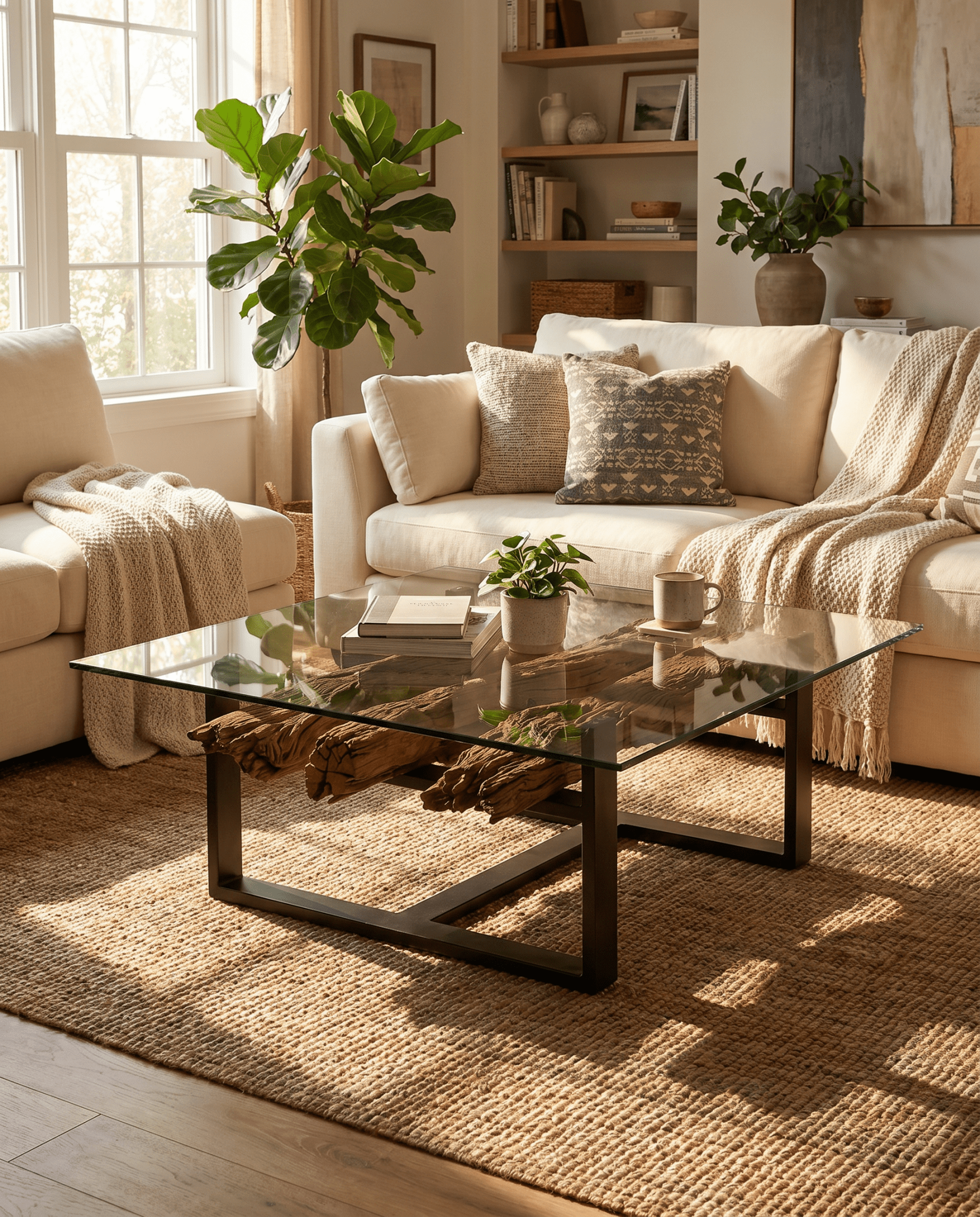 RAILWAY LOG COFFEE TABLE - Art and craft furniture