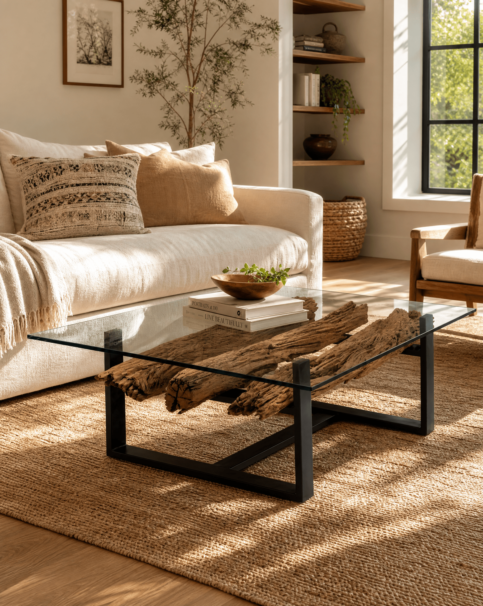 RAILWAY LOG COFFEE TABLE - Art and craft furniture