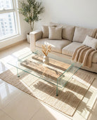 RAILWAY LOG WOOD COFFEE TABLE - Art and craft furniture