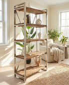 RAILWAY SLEEPER STEEL METAL BOOKSHELF - Art and craft furniture