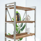 RAILWAY SLEEPER STEEL METAL BOOKSHELF - Art and craft furniture