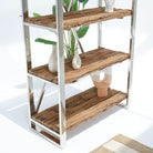RAILWAY SLEEPER STEEL METAL BOOKSHELF - Art and craft furniture
