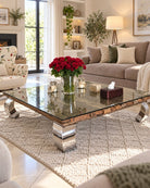 Railway Wood Opium Steel Leg Coffee Table - Art and craft furniture