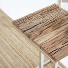 RAILWAY WOOD SIDE TABLE - Art and craft furniture