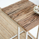RAILWAY WOOD SIDE TABLE - Art and craft furniture