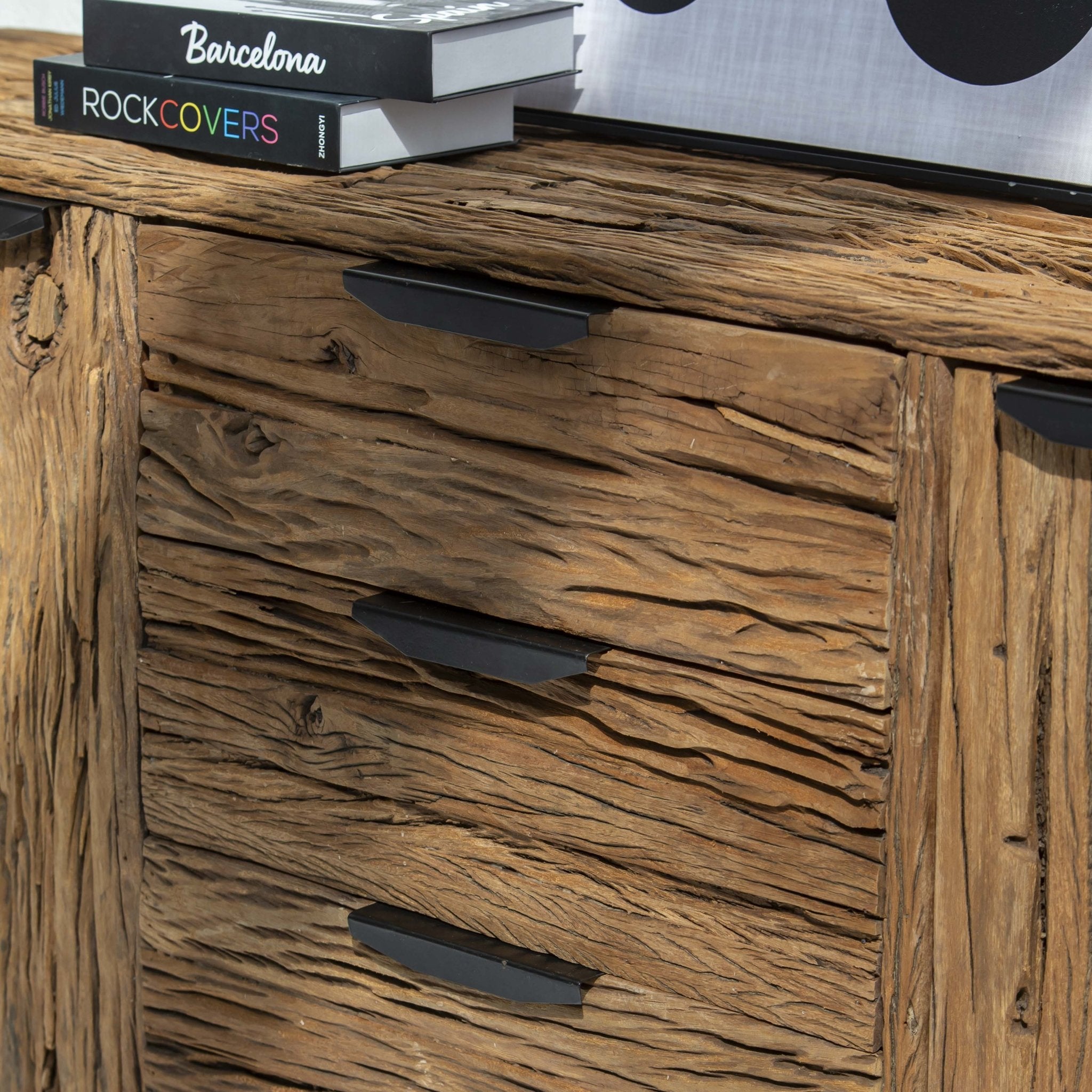 RAILWAY WOOD SIDEBOARD - Art and craft furniture