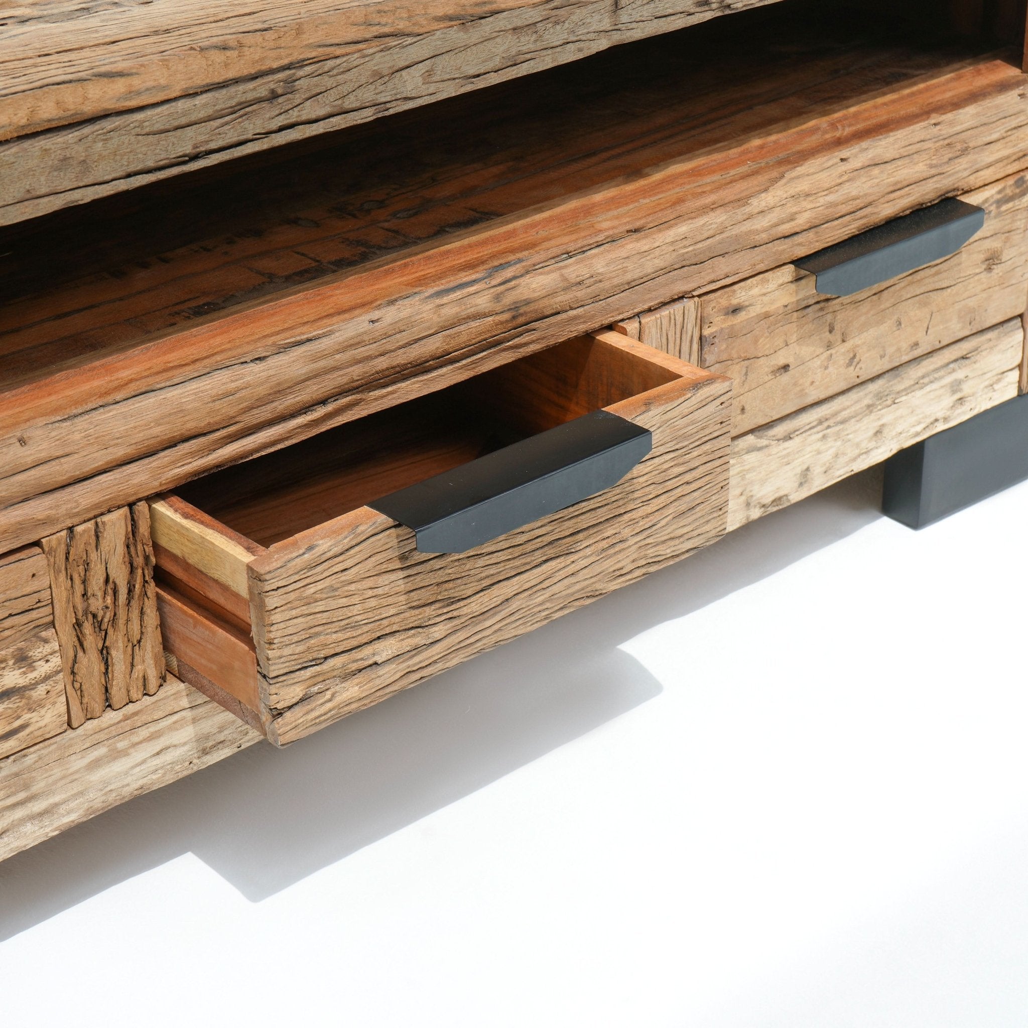 RAILWAY WOOD TV STAND - Art and craft furniture