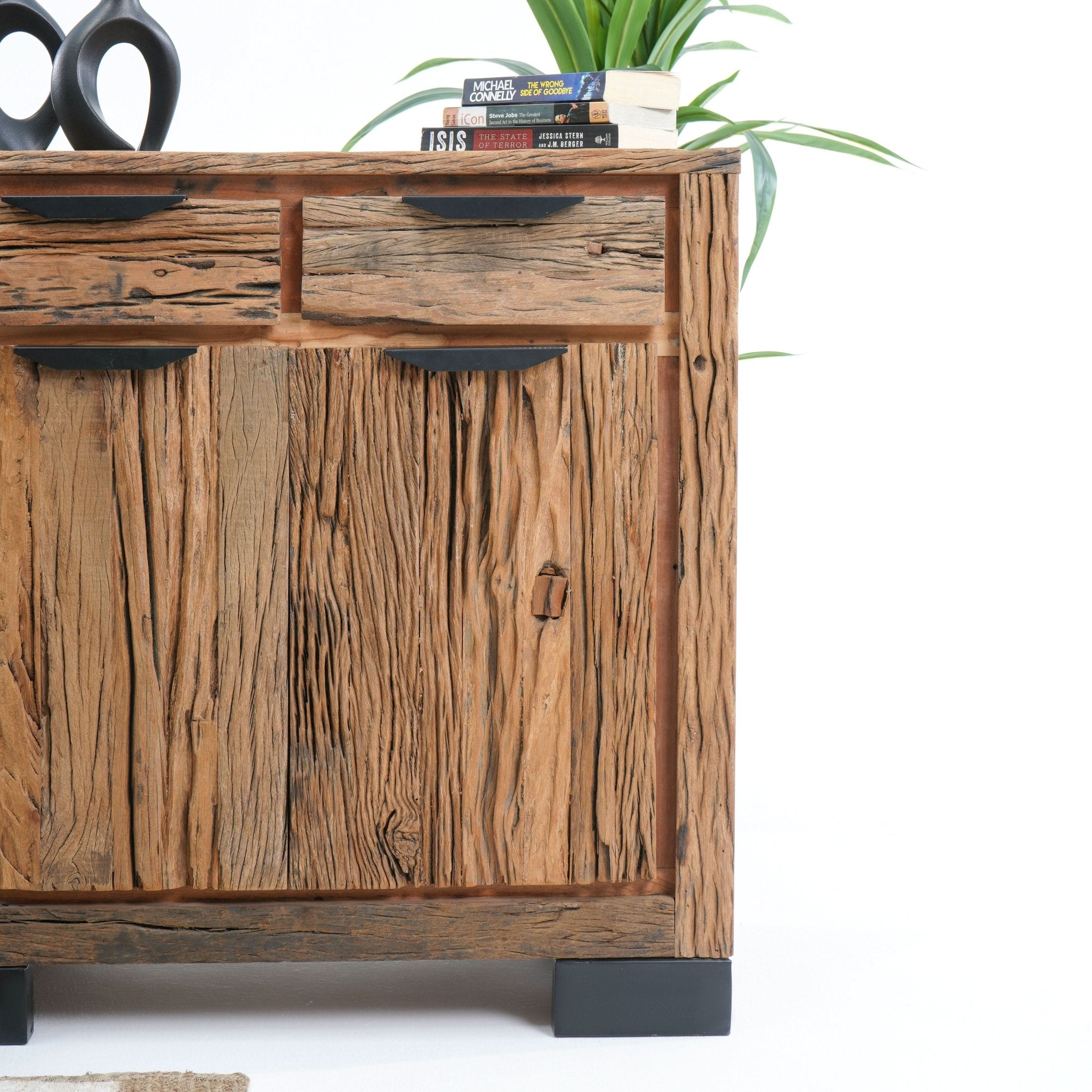 RAILWAY WOOD TWO DOOR SIDEBOARD - Art and craft furniture