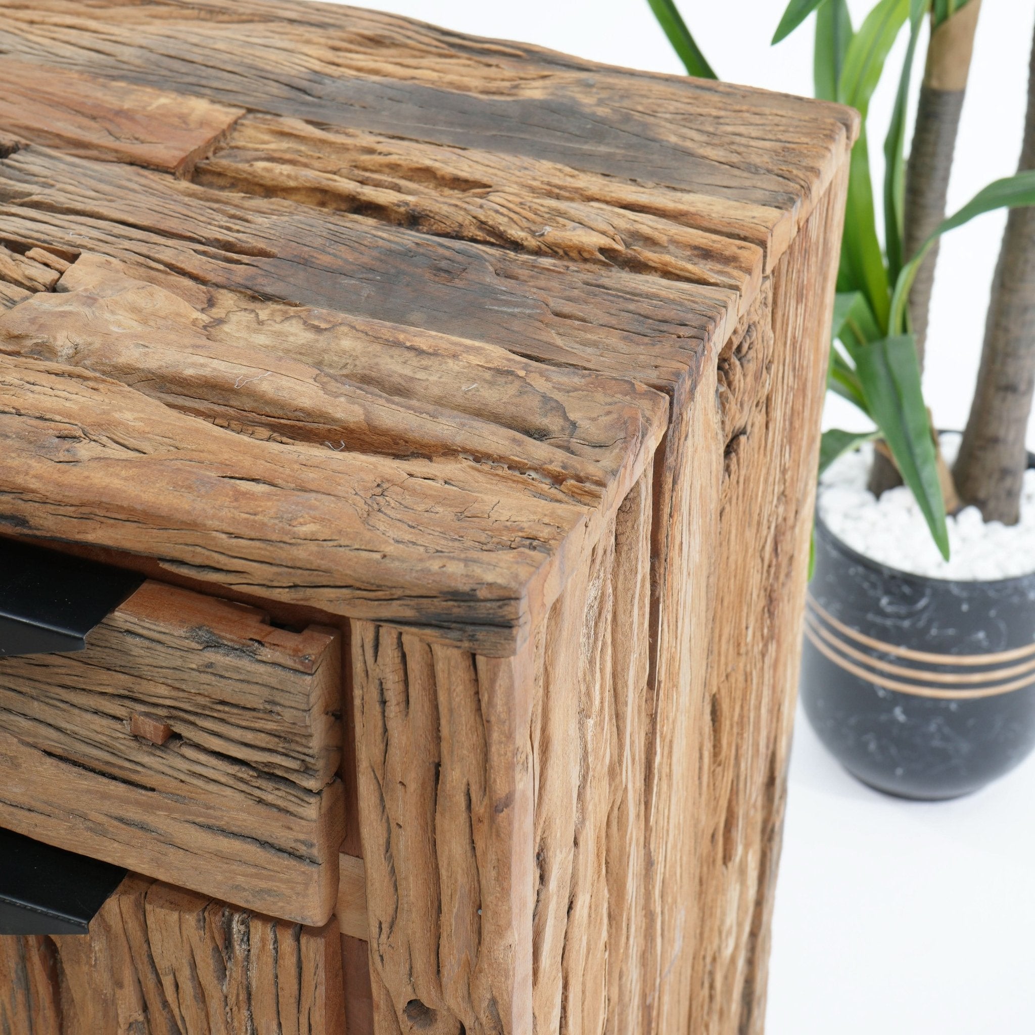RAILWAY WOOD TWO DOOR SIDEBOARD - Art and craft furniture