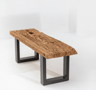 RAILWAY WOOD U LEG BENCH - Art and craft furniture