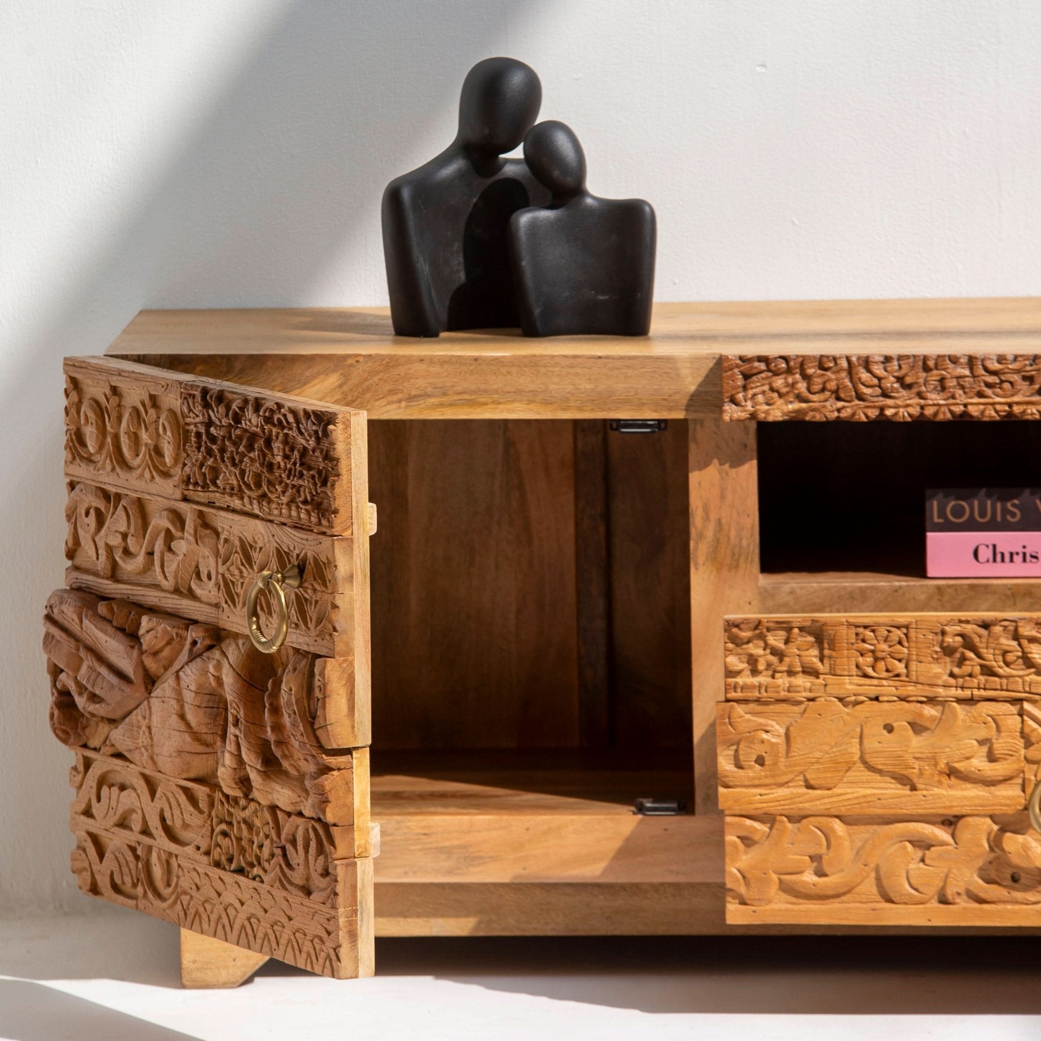 RAJWADA WOODEN TV STAND - Art and craft furniture