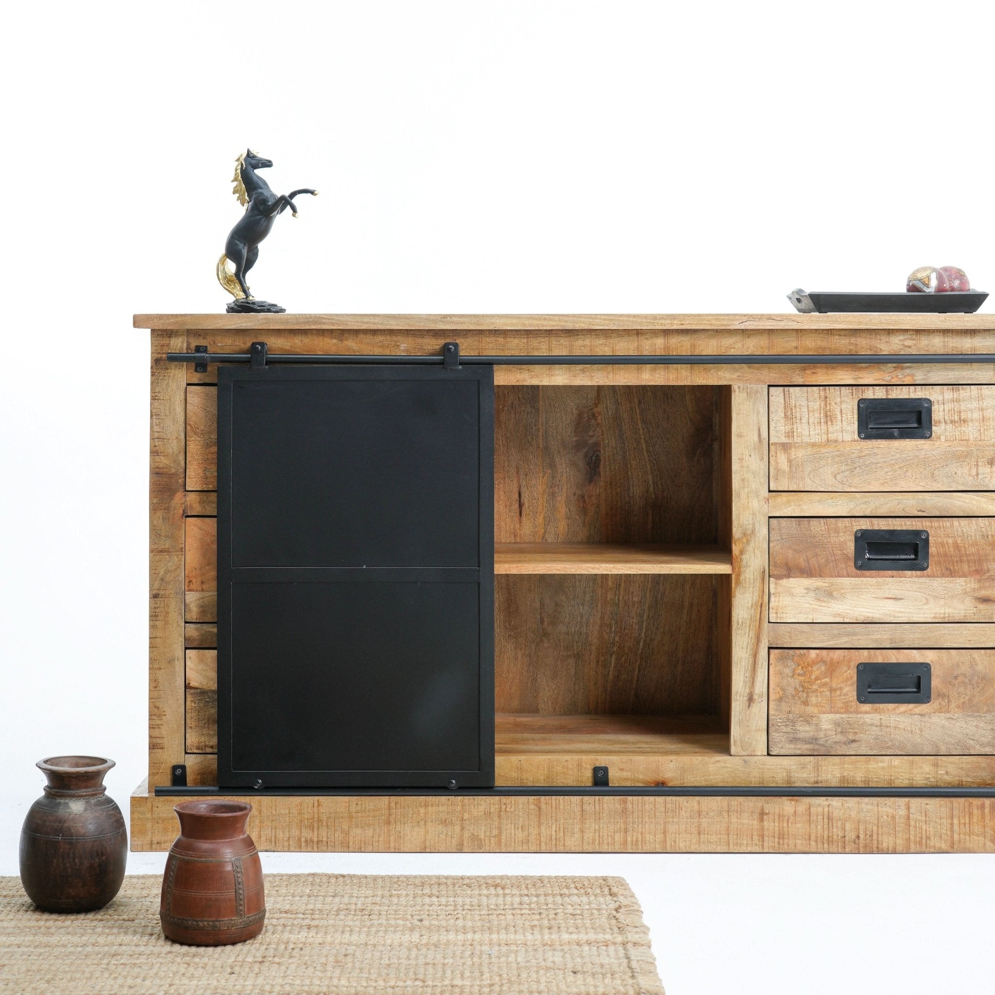 RAWDEN SIX DRAWER ONE DOOR SIDEBOARD - Art and craft furniture