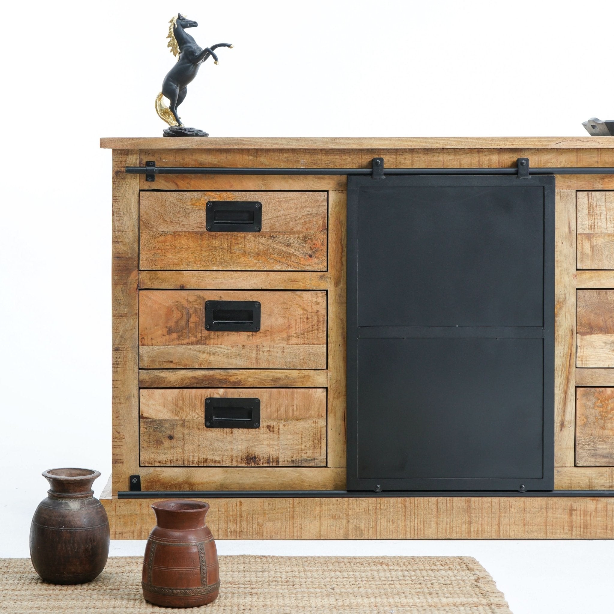 RAWDEN SIX DRAWER ONE DOOR SIDEBOARD - Art and craft furniture