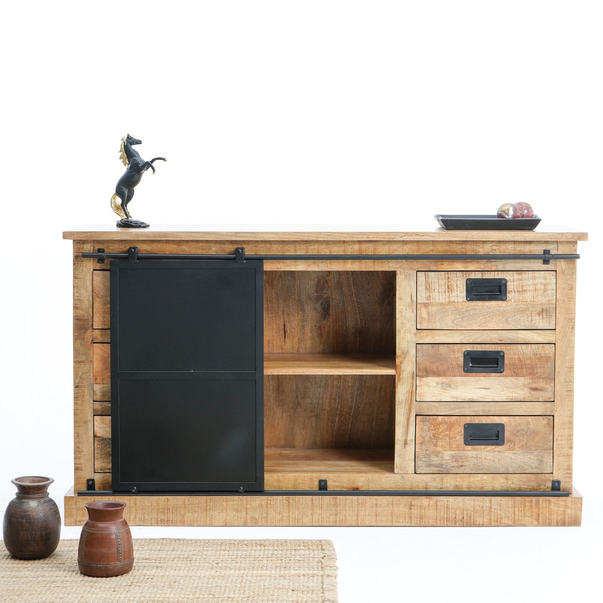 RAWDEN SIX DRAWER ONE DOOR SIDEBOARD - Art and craft furniture