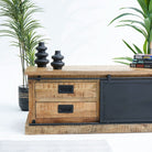 RAWDEN TWO DRAWER ONE DOOR TV STAND - Art and craft furniture
