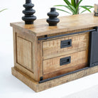 RAWDEN TWO DRAWER ONE DOOR TV STAND - Art and craft furniture