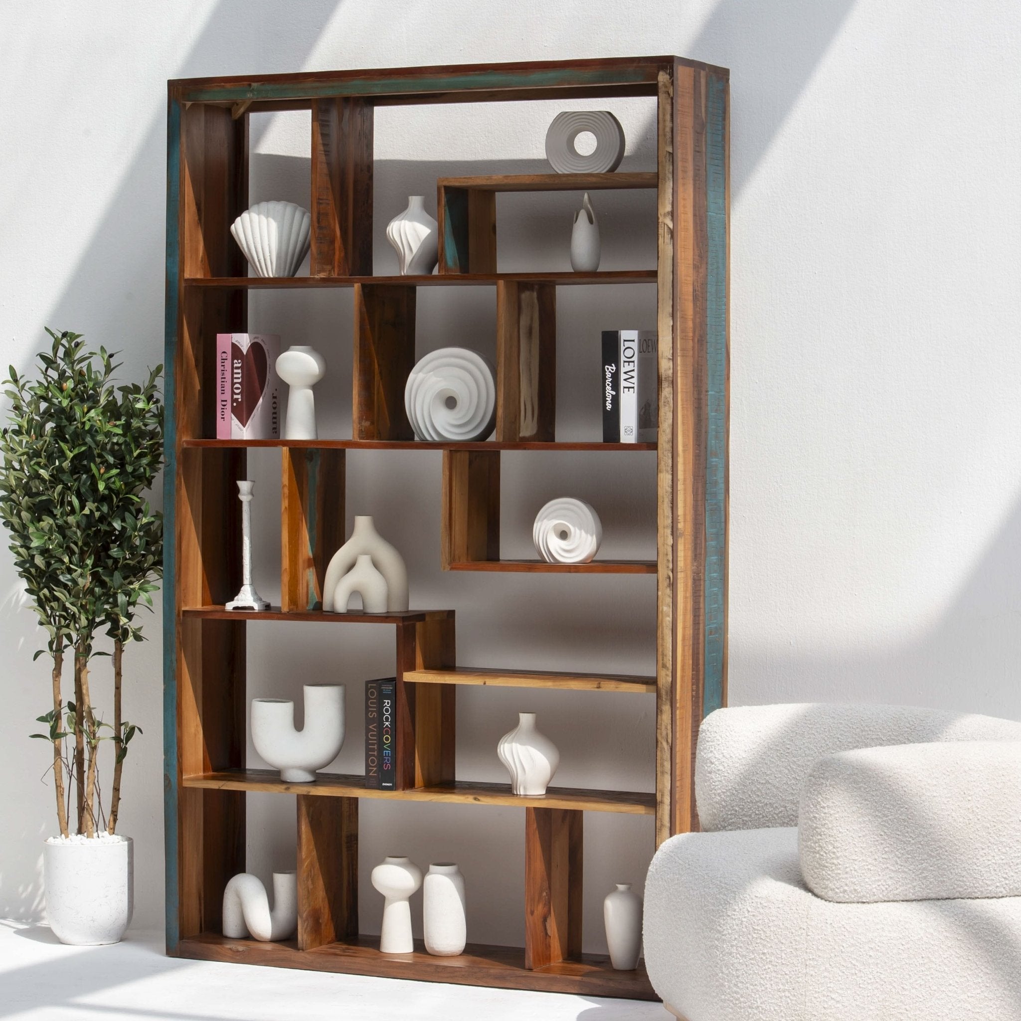 RECYCLE WOODEN BOOKSHELF - Art and craft furniture