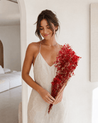 Red Decorative Bunch Dried Flowers - Art and craft furniture