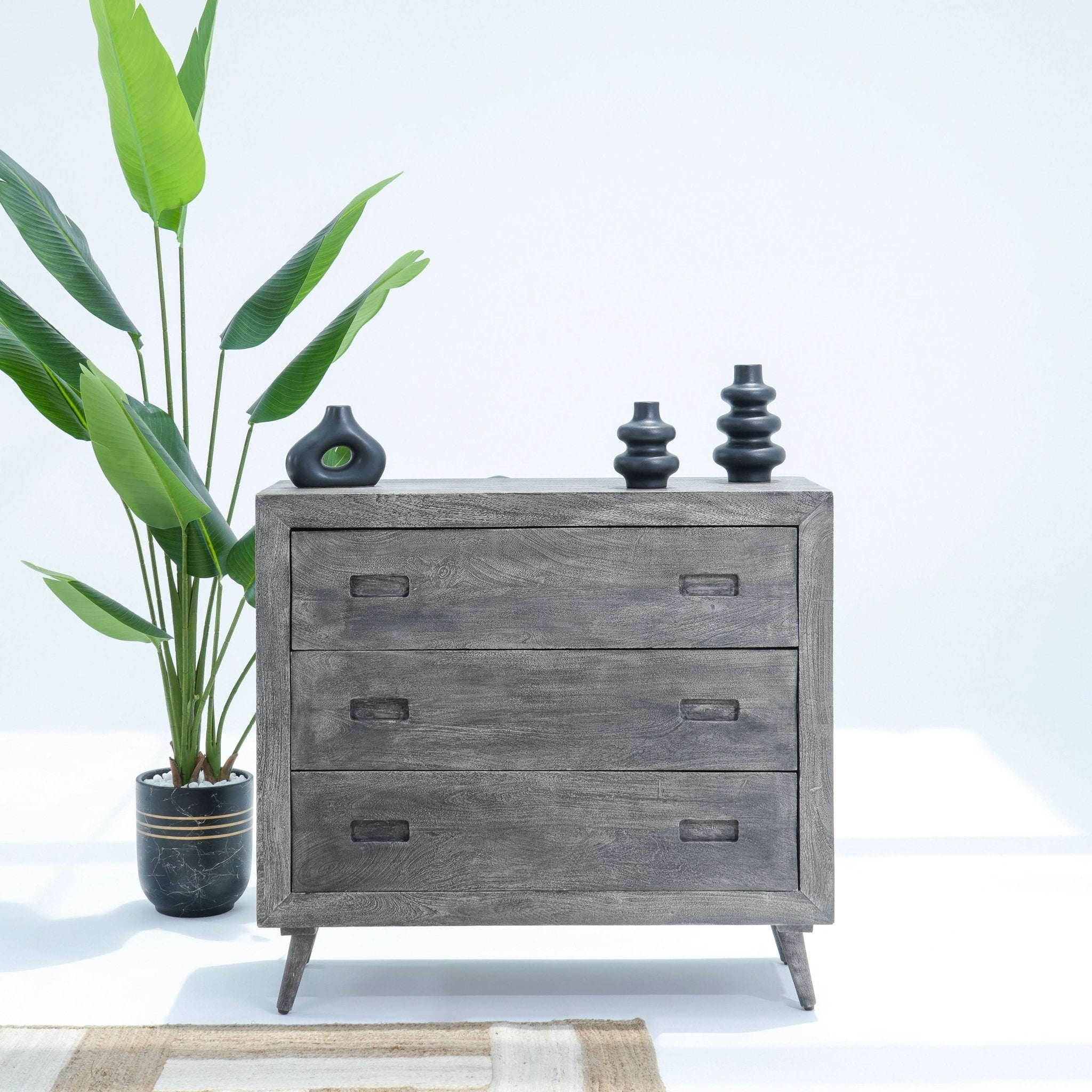 REFINED ACACIA CHEST OF DRAWERS - Art and craft furniture