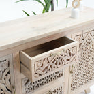 REGAL TWO DOOR THREE DRAWER SIDEBOARD - Art and craft furniture