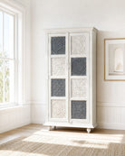 Renova Carved Wooden Cabinet - Art and craft furniture