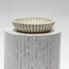 RIBBED OFF WHITE BOWL - Art and craft furniture