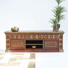 RICHMOND BRASS FTD TV STAND - Art and craft furniture