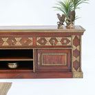 RICHMOND BRASS FTD TV STAND - Art and craft furniture