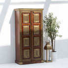 RICHMOND BRASS TWO DOOR CABINET - Art and craft furniture