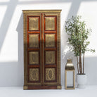RICHMOND BRASS TWO DOOR CABINET - Art and craft furniture