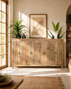 Richmond Grace Carved Four Door Sideboard - Art and craft furniture