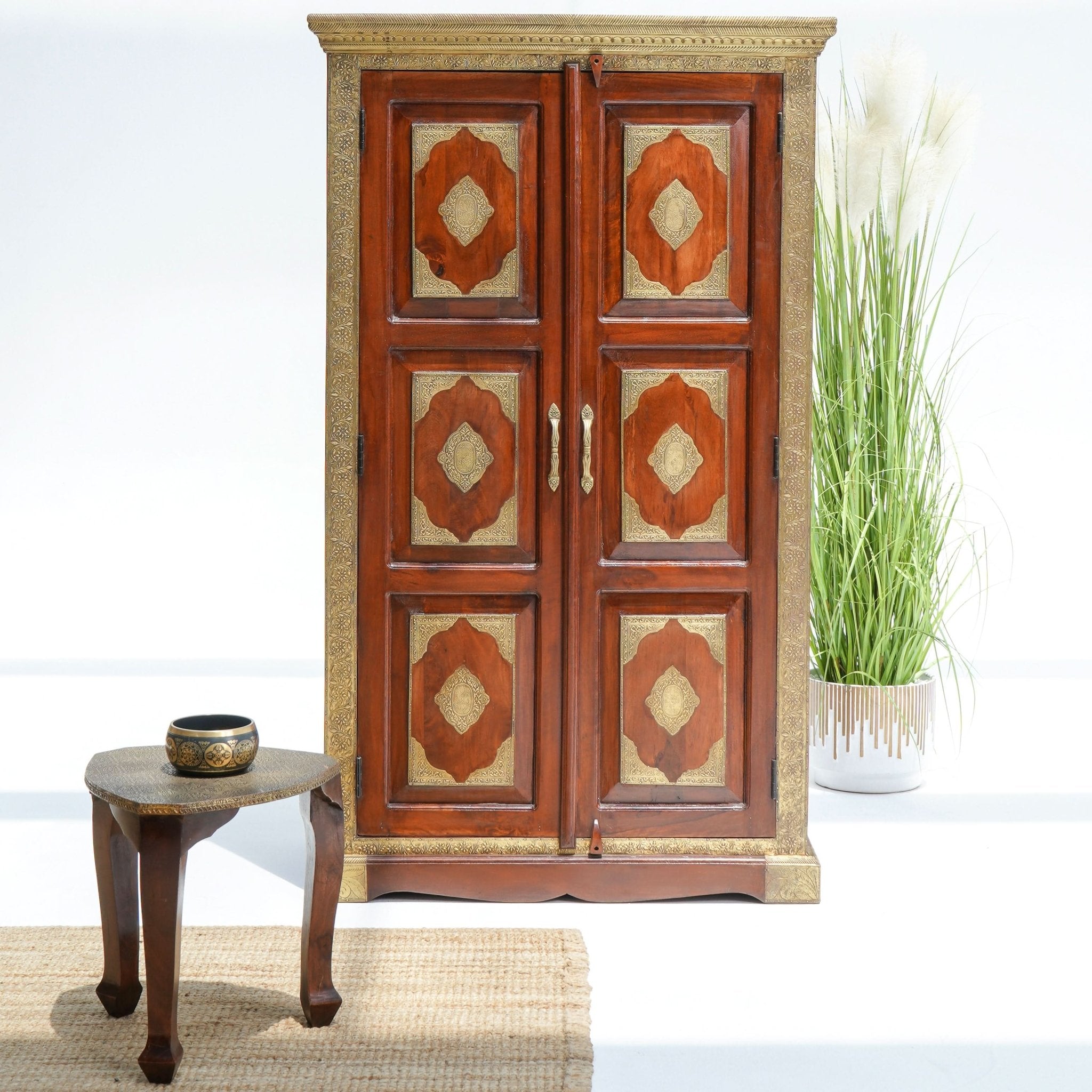 RICHMOND TWO BRASS-FITTED DOOR CABINET - Art and craft furniture