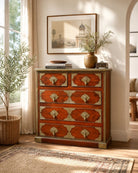 Richmond Wooden Brass Chest of Drawer - Art and craft furniture