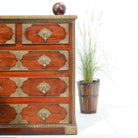 RICHMOND WOODEN BRASS FITTED EIGHT DRAWER DRESSER - Art and craft furniture