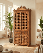 ROSE WOOD FOUR DOOR & TWO DRAWER TEMPLE - Art and craft furniture