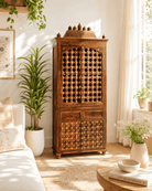 ROSE WOOD FOUR DOOR & TWO DRAWER TEMPLE - Art and craft furniture
