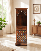 ROSE WOOD TEMPLE TILE DOOR HANDMADE - Art and craft furniture